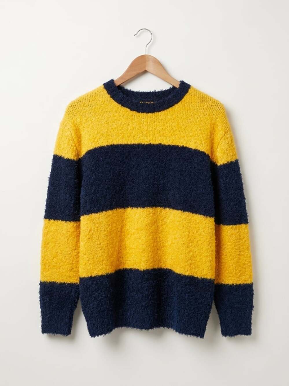 Rowing Blazers Navy Blue and Yellow Cozy Sweater, Like New - Michigan Colorway